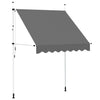 vidaXL Tenda da Sole Retrattile Manuale Poliestere Rivestito PU 200 cm Antracite - Image 5 of 28