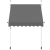 vidaXL Tenda da Sole Retrattile Manuale Poliestere Rivestito PU 200 cm Antracite - Image 11 of 28