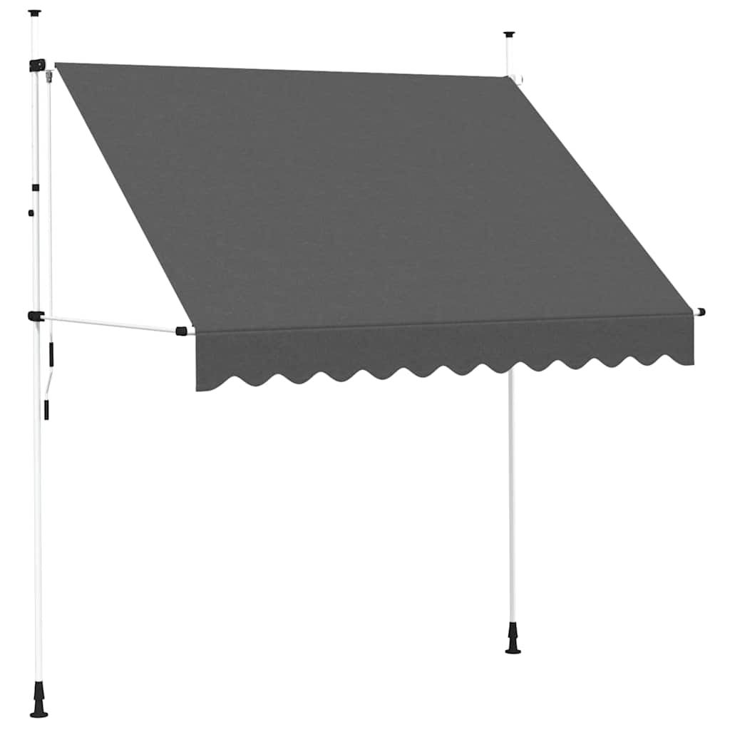 vidaXL Tenda da Sole Retrattile Manuale 250 cm Antracite - Image 6 of 33
