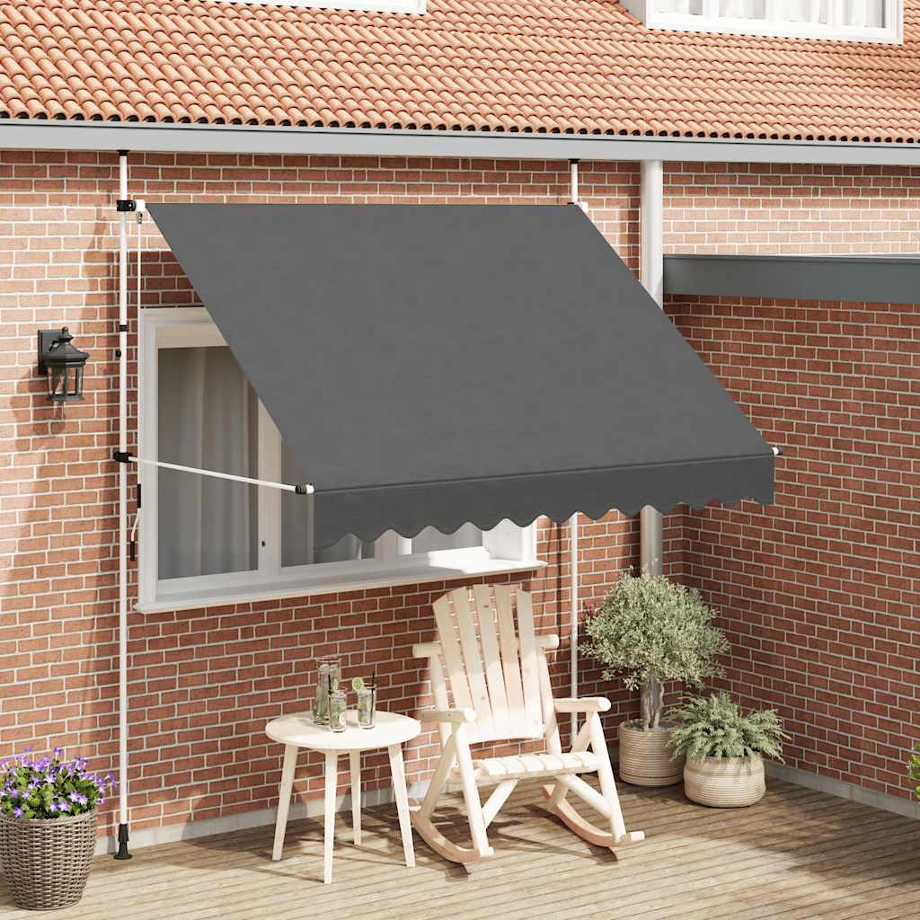 vidaXL Tenda da Sole Retrattile Manuale 250 cm Antracite - Image 1 of 33