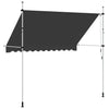 vidaXL Manual Retractable Awning with LED, Steel, 200 cm, Anthracite - Image 17 of 31