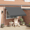 vidaXL Tenda da Sole Retrattile Manuale Poliestere Rivestito PU 200 cm Antracite - Image 2 of 28