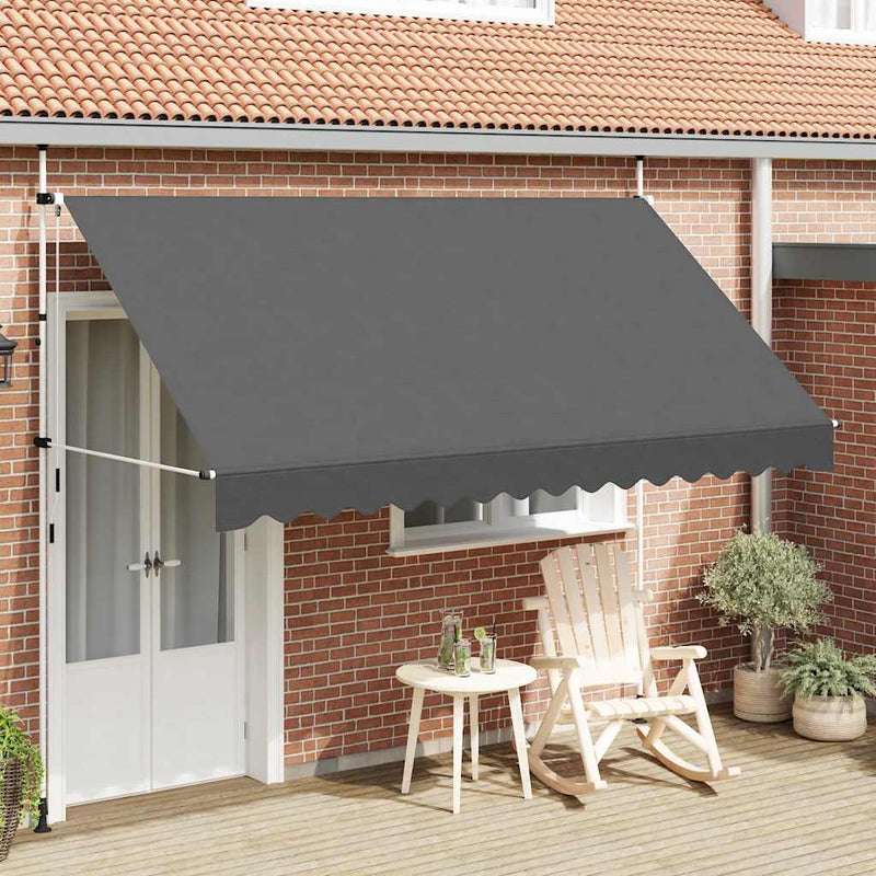 vidaXL Tenda da Sole Retrattile Manuale 250 cm Antracite - Image 5 of 33