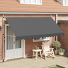 vidaXL Tenda da Sole Retrattile Manuale Poliestere Rivestito PU 200 cm Antracite - Image 4 of 28
