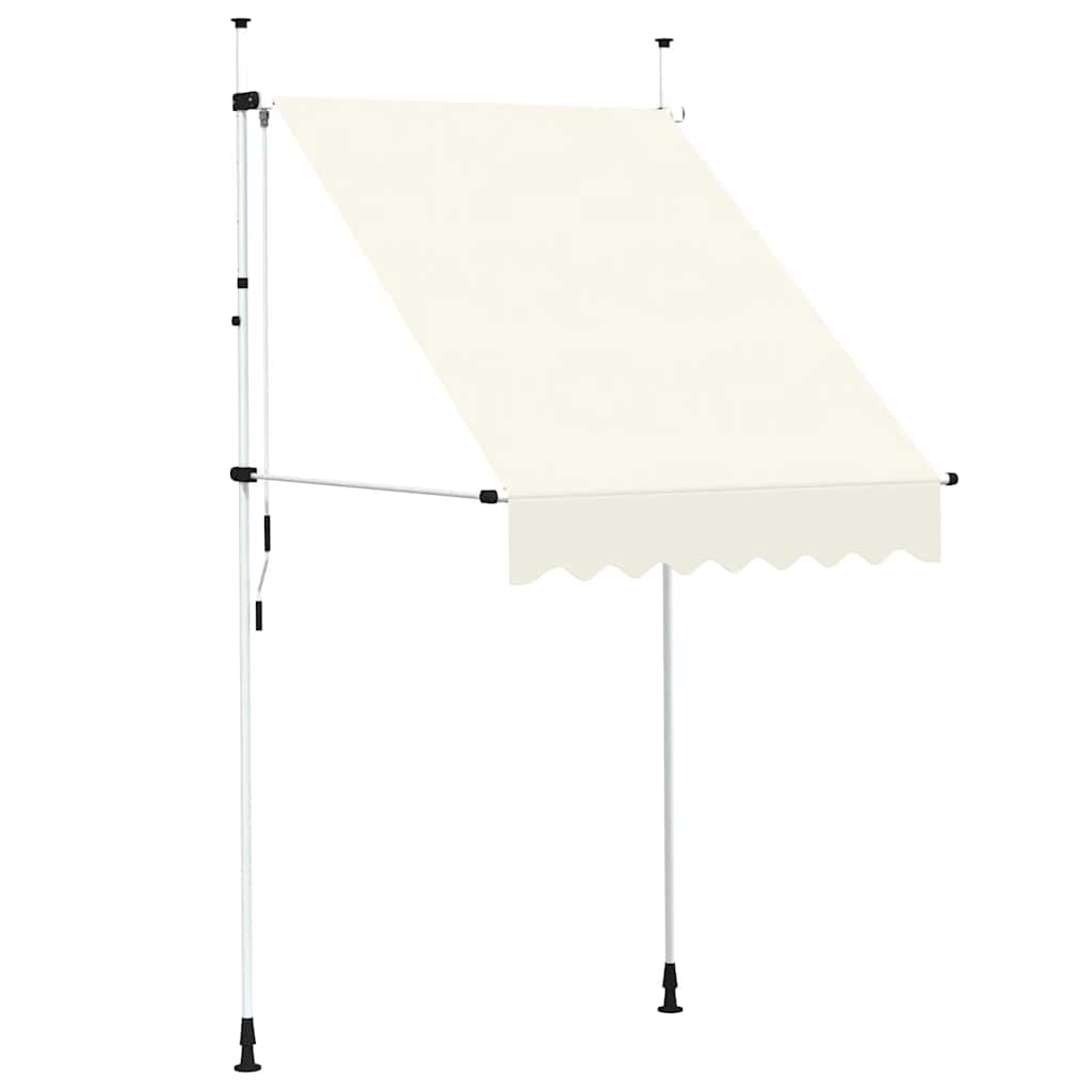 vidaXL Toldo Retráctil Manual Poliéster Acero 150 cm Crema - Image 9 of 33