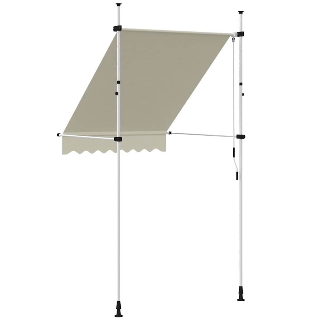 vidaXL Toldo Retráctil Manual Poliéster Acero 150 cm Crema - Image 17 of 33