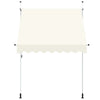 vidaXL Manual Retractable Awning with Steel Frame, 200 cm, Cream - Image 14 of 34