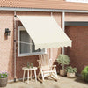 vidaXL Manual Retractable Awning with Steel Frame, 200 cm, Cream - Image 1 of 34