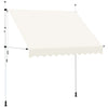 vidaXL Toldo Retráctil Manual Poliéster Acero 150 cm Crema - Image 6 of 33