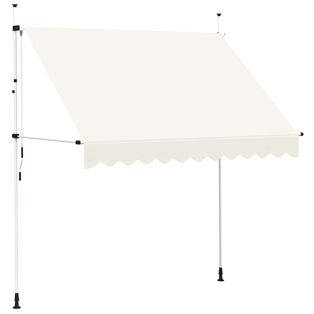 vidaXL Toldo Retráctil Manual Poliéster Acero 150 cm Crema - Image 6 of 33