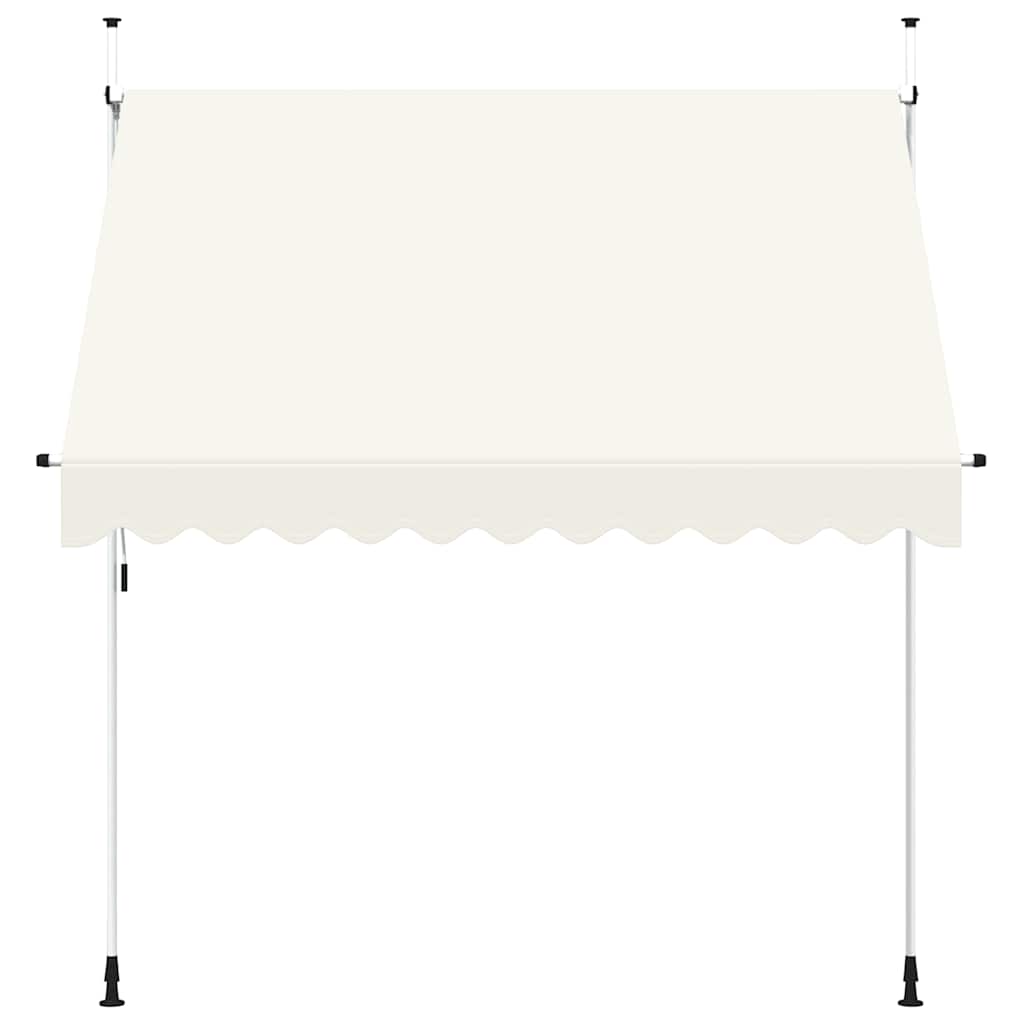 vidaXL Tenda da Sole Retrattile Manuale 250 cm Crema - Image 5 of 13