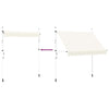 vidaXL Tenda da Sole Retrattile Manuale 250 cm Crema - Image 9 of 13