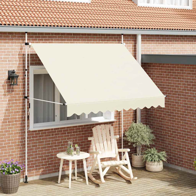 vidaXL Tenda da Sole Retrattile Manuale 250 cm Crema - Image 1 of 13