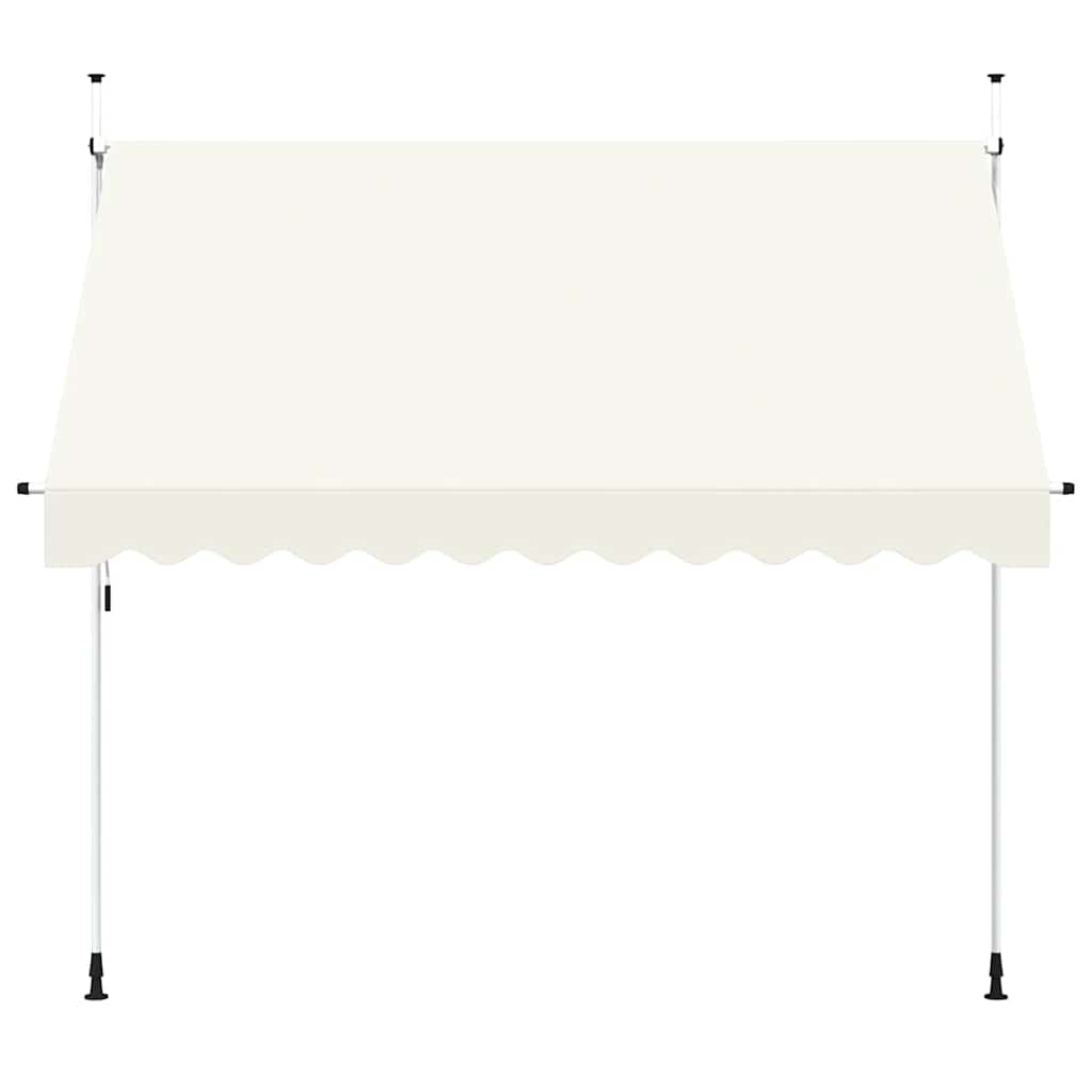 Tenda da Sole Retrattile Manuale 300 cm Crema con Telaio in Acciaio - Image 3 of 7