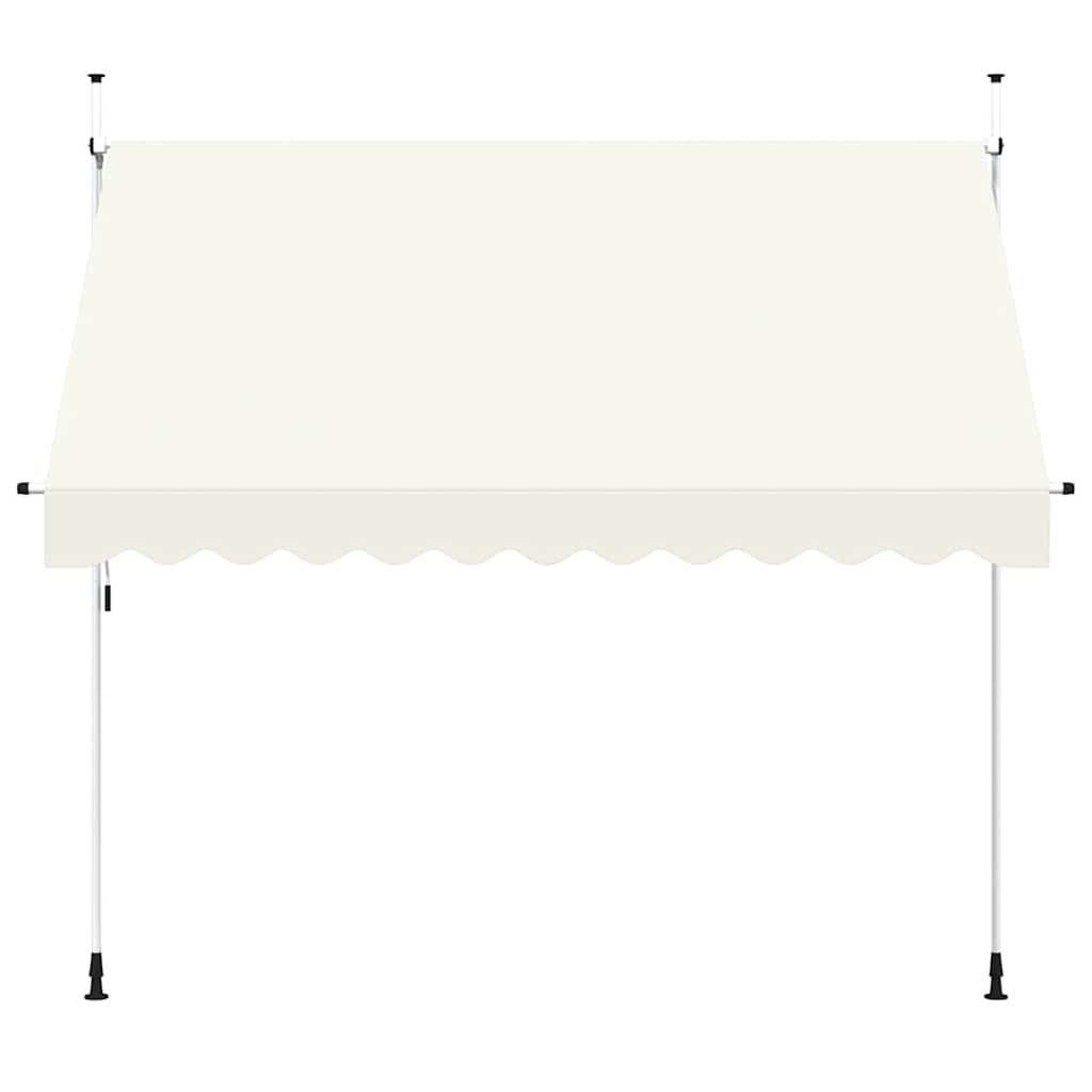 vidaXL Tenda da Sole Retrattile Manuale 400 cm Crema - Image 11 of 26