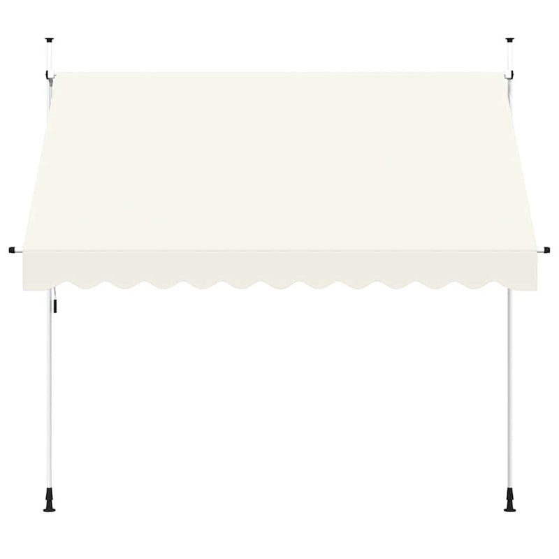 vidaXL Tenda da Sole Retrattile Manuale 400 cm Crema - Image 11 of 26