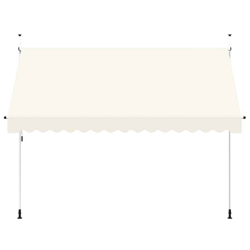 vidaXL Toldo Retráctil Manual 250 cm Poliéster PU y Acero, Crema - Image 7 of 21