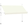 vidaXL Manual Retractable Awning with Steel Frame, 200 cm, Cream - Image 9 of 34