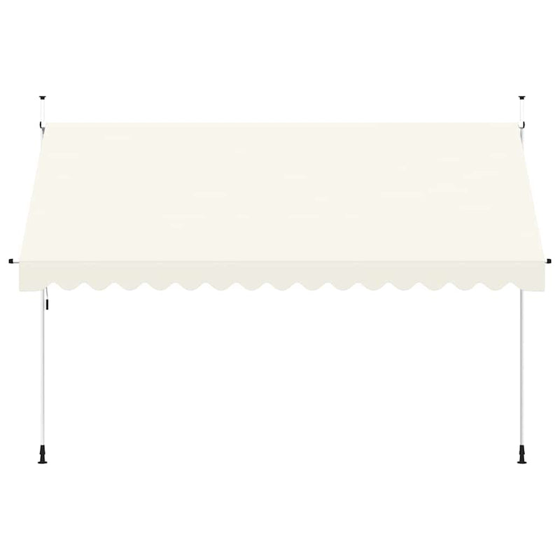 vidaXL Manual Retractable Awning with Steel Frame, 200 cm, Cream - Image 15 of 34