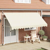 vidaXL Tenda da Sole Retrattile Manuale 400 cm Crema - Image 1 of 26