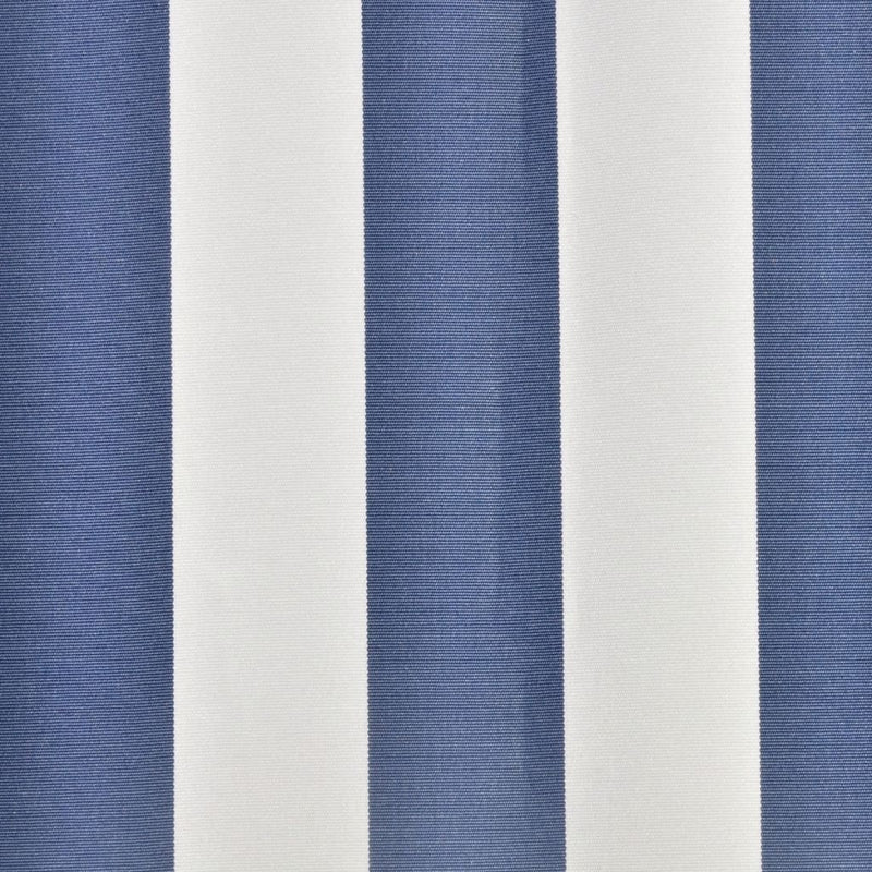vidaXL Tendone Parasole in Tela Poliestere PU per Telaio 5x3 m Blu e Bianco - Image 2 of 3
