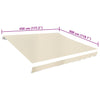 vidaXL Replacement Awning Fabric 4.5x3 m, Polyester with PU Coating, Cream - Image 6 of 6