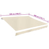 vidaXL Replacement Awning Fabric 4.5x3 m, Polyester with PU Coating, Cream - Image 5 of 6