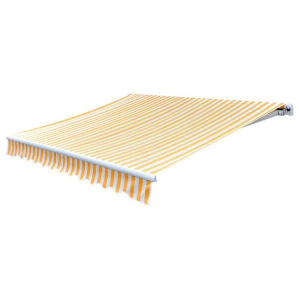 Tendone Parasole di Ricambio in Poliestere 4,5x3 m Arancione e Bianco - immagine 2 | SolPatio