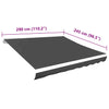 Tejido de repuesto vidaXL para toldo parasol de poliéster 280x245 cm Antracita - Image 3 of 3