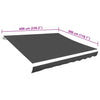 vidaXL Replacement Awning Canopy, Anthracite Polyester, for 6x3 m Frame - Image 6 of 6