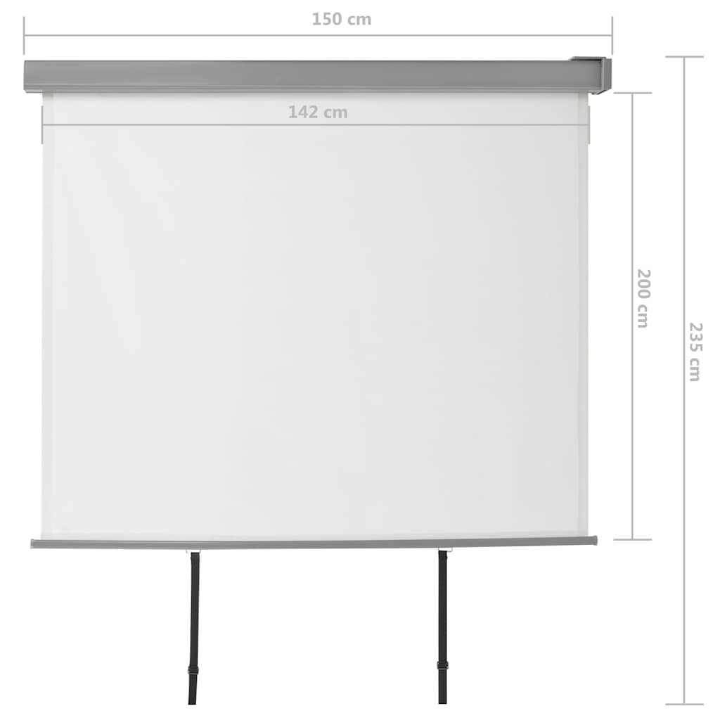 vidaXL Toldo Lateral Retráctil de Aluminio 150x235 cm Crema - Image 7 of 7