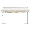 vidaXL 4x3 m Coated Steel Gazebo Awning, Cream - Image 1 of 8