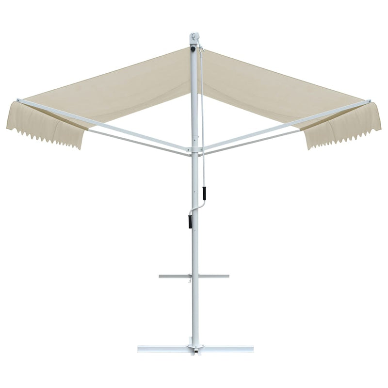 vidaXL 4x3 m Coated Steel Gazebo Awning, Cream - Image 2 of 8