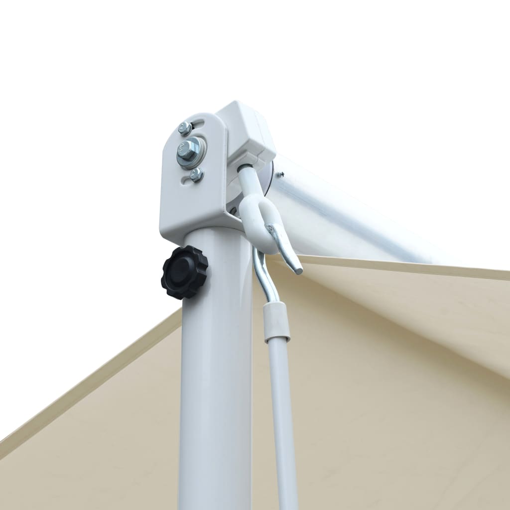 vidaXL 4x3 m Coated Steel Gazebo Awning, Cream - Image 3 of 8