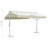 vidaXL 4x3 m Coated Steel Gazebo Awning, Cream - Image 8 of 8