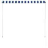 Toldo Retráctil vidaXL de Acero y Poliéster 150x150 cm Azul y Blanco - Image 20 of 31