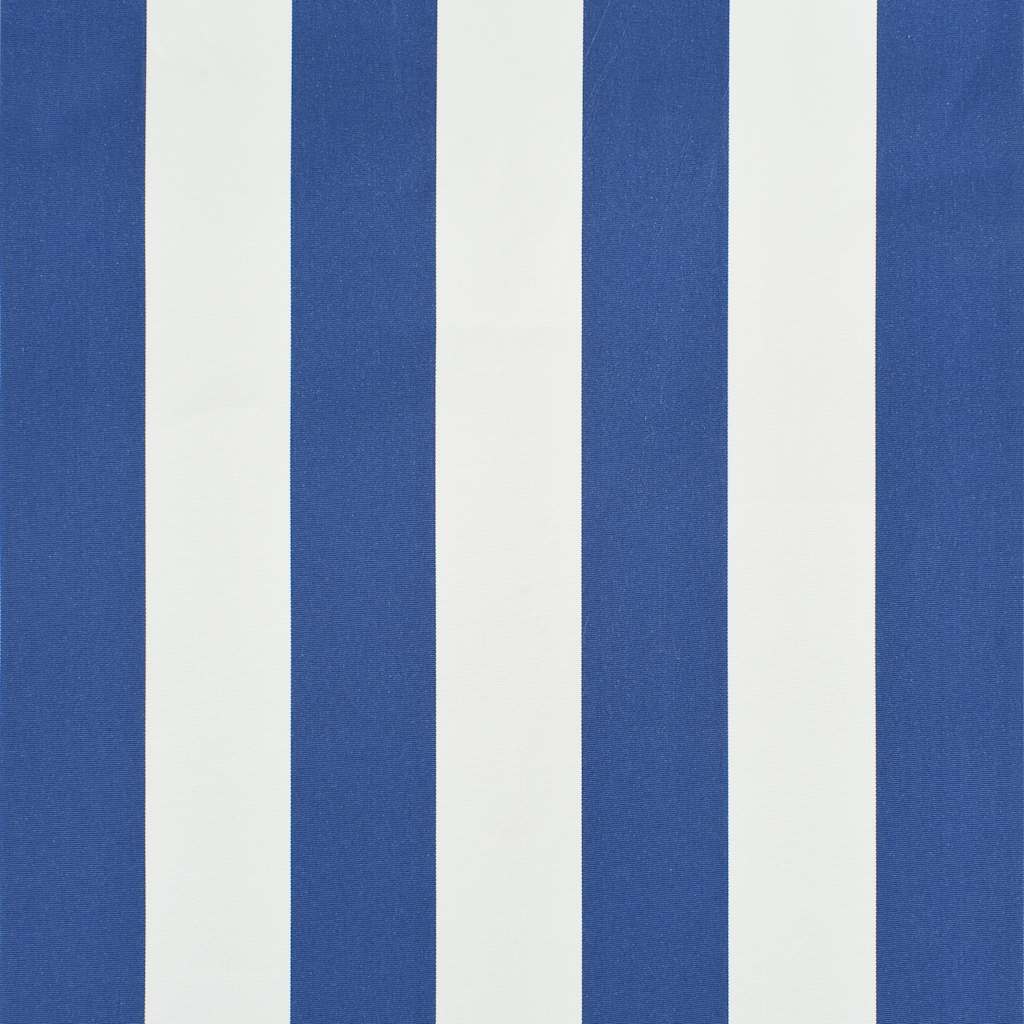 Toldo Retráctil vidaXL de Acero y Poliéster 150x150 cm Azul y Blanco - Image 19 of 31
