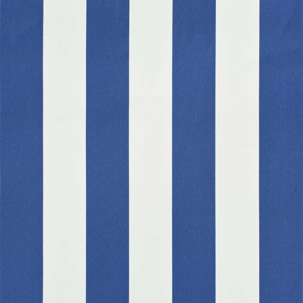 Toldo Retráctil vidaXL de Acero y Poliéster 150x150 cm Azul y Blanco - Image 18 of 31