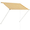 vidaXL Retractable Awning Polyester 150x150 cm Yellow and White - Image 5 of 26