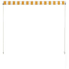 vidaXL Retractable Awning Polyester 150x150 cm Yellow and White - Image 13 of 26