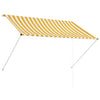 vidaXL Retractable Awning Steel/Polyester 200x150 cm Yellow and White - Image 4 of 20