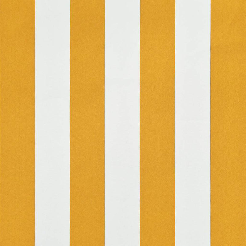 vidaXL Retractable Polyester Awning 300x150 cm Yellow and White - Image 29 of 32