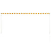 vidaXL Retractable Polyester Awning 300x150 cm Yellow and White - Image 17 of 32