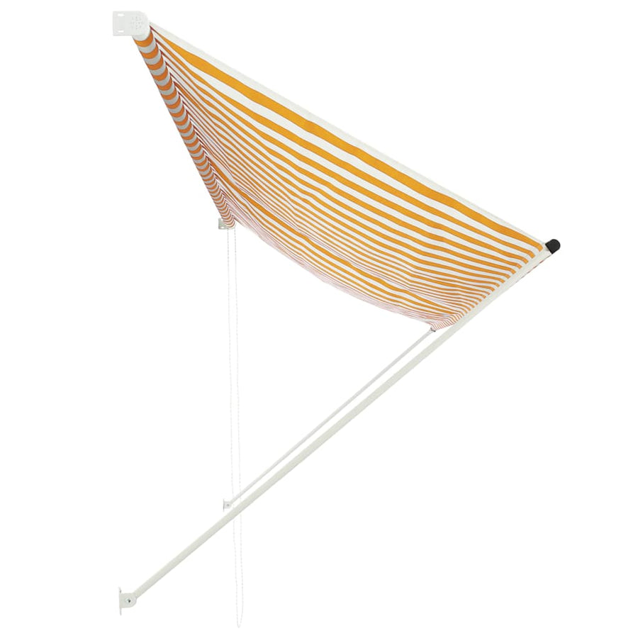 Tenda da Sole Retrattile 350x150 cm Giallo e Bianco - immagine 1 | SolPatio