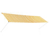 vidaXL Tenda da Sole Retrattile 350x150 cm Giallo e Bianco - Image 5 of 18