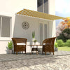 vidaXL Retractable Polyester Awning 300x150 cm Yellow and White - Image 4 of 32