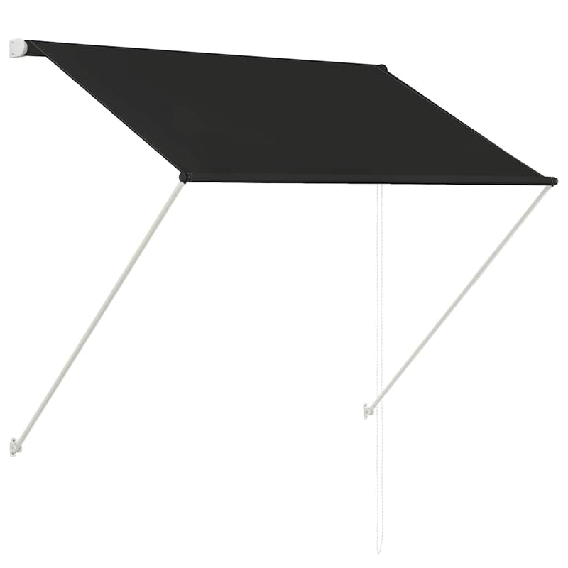 vidaXL Retractable Steel Awning 150x150 cm Anthracite - Image 6 of 36