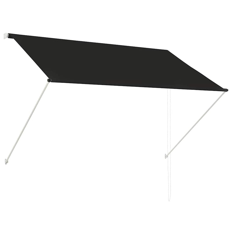 vidaXL Retractable Polyester Awning 200x150 cm Anthracite - Image 5 of 21