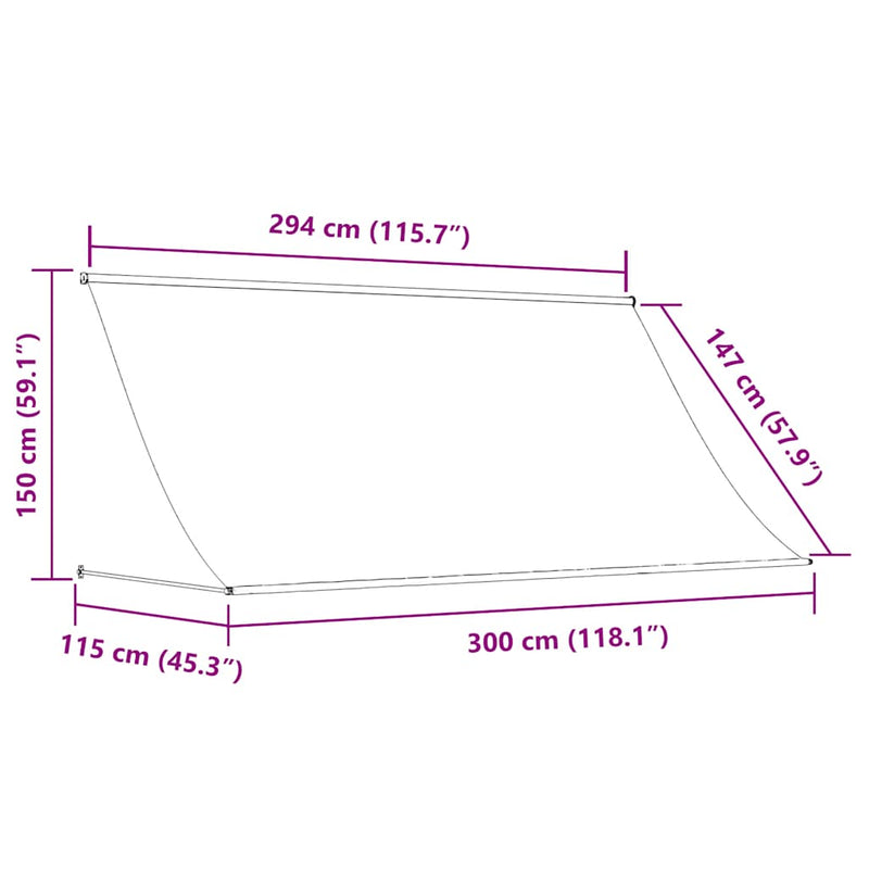 vidaXL Toldo Retráctil con LED 300x150 cm Antracita - Image 35 of 39