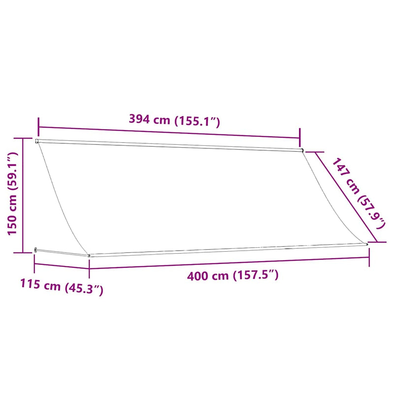 vidaXL Retractable Polyester Awning 200x150 cm Anthracite - Image 20 of 21